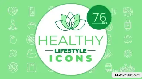 Healthy Lifestyle Icons Freebies template preview