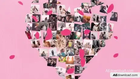 Heart Mosaic Logo Freebies template preview