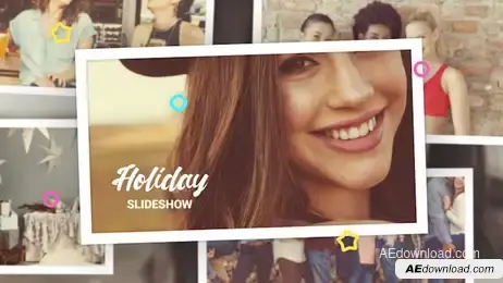 Holiday Photo Slideshow Freebies template preview