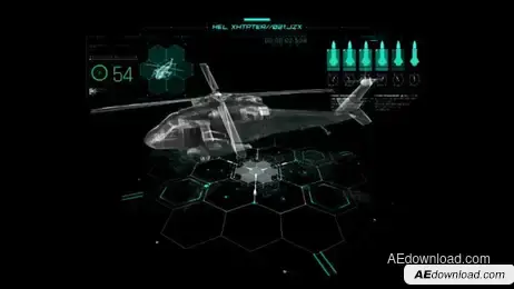 HUD UI Military Helicopter Freebies template preview