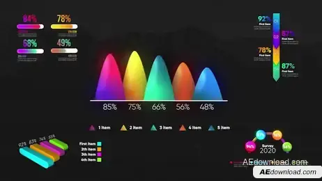 Infographic Graphs Toolkit V3 Freebies template preview