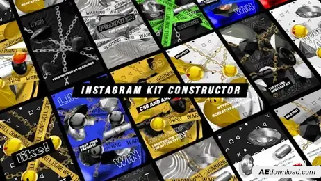 Instagram Kit Constructor Freebies template preview