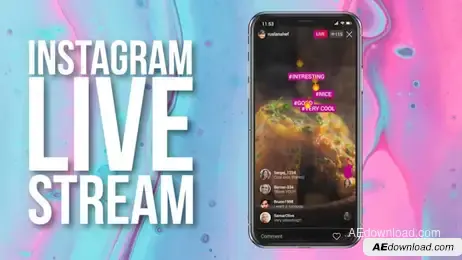Instagram Live Stream Freebies template preview