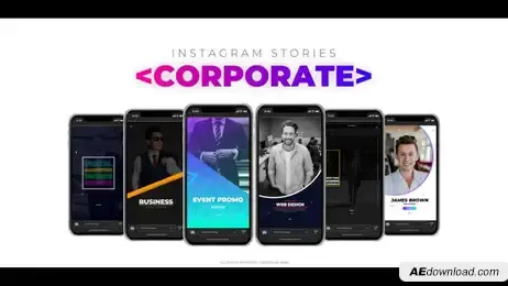 Instagram Stories: Corporate Freebies template preview