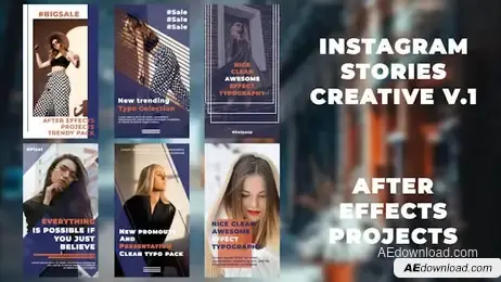 Instagram Stories - Creative V.1 Freebies template preview