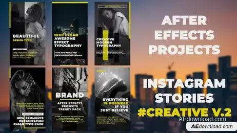 Instagram Stories - Creative V.2 Freebies template preview