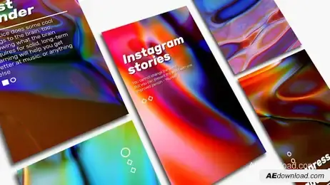 Instagram Stories Liquid Gradient Freebies template preview