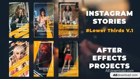 Instagram Stories - Lower Thirds V.1 Freebies template preview