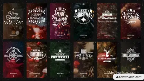 Instagram Stories - Merry Christmas II Freebies template preview
