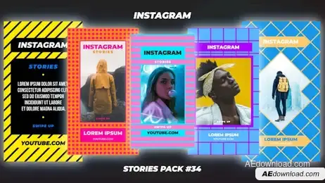 Instagram Stories Pack 34 Freebies template preview
