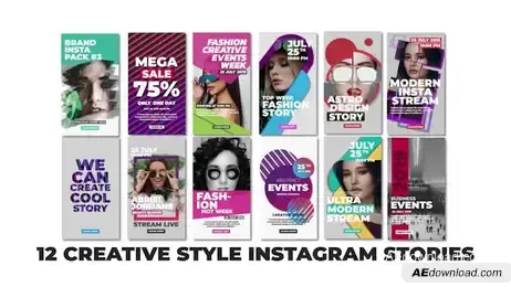 Instagram Stories Pack V3 Freebies template preview