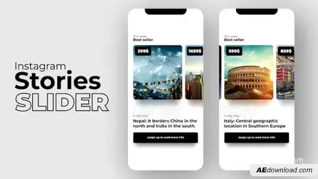 Instagram Stories Slider Shop Freebies template preview