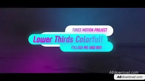 Lower Thirds Colorful Freebies template preview