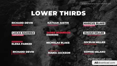 Lower Thirds Freebies template preview