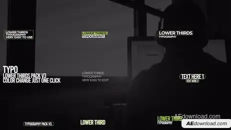 Lower Thirds Pack V3 Freebies template preview