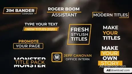 Lower Thirds/Titles Pack 11 Freebies template preview