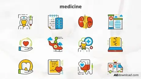 Medicine - Flat Animated Icons Freebies template preview