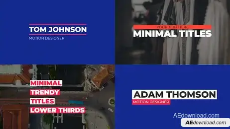 Minimal Titles And Lower Thirds Pack Freebies template preview