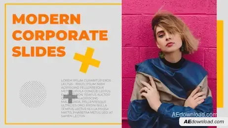 Modern Corporate Slides Freebies template preview
