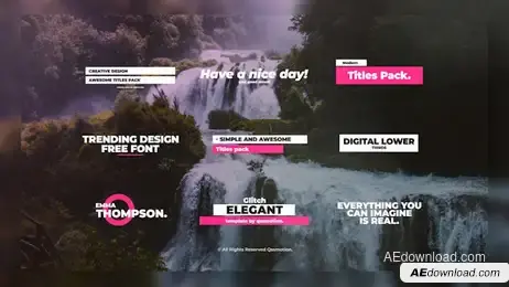 Modern Digital Titles Pack Freebies template preview