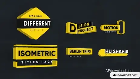 Modern Isometric Titles V2 Freebies template preview