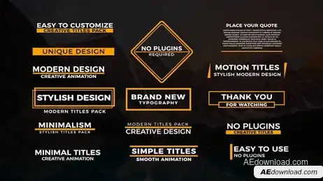 Modern Titles Freebies template preview