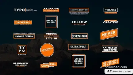 Modern Titles II 4K Freebies template preview