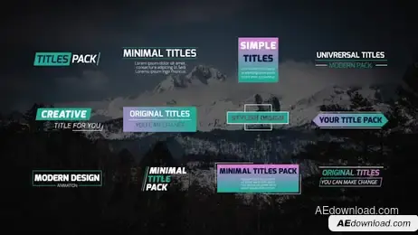 Modern Titles & Lower Thirds Freebies template preview