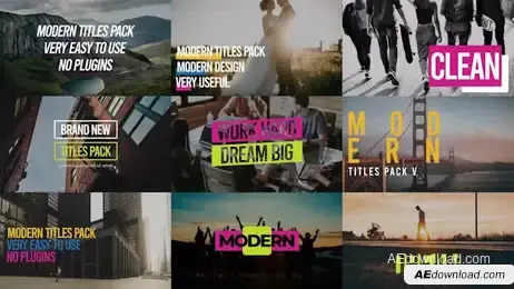 Modern Titles Pack V Freebies template preview