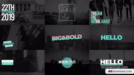 Modern Titles Pack VIIII Freebies template preview
