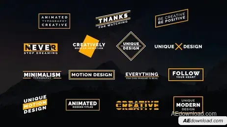 Modern Titles VI 4K Freebies template preview