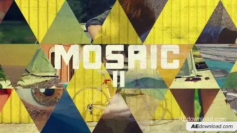 Mosaic 2 Triangle Slideshow Freebies template preview