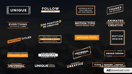 Motion Typo II Freebies template preview