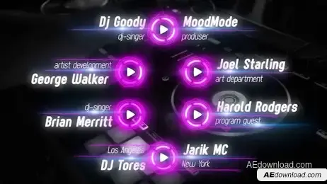 Music Lower Thirds Freebies template preview