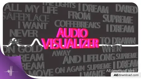 Music Visualizer Letters With Lyrics Freebies template preview