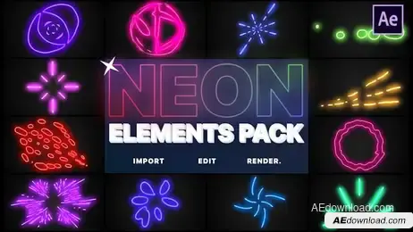 Neon Elements Freebies template preview