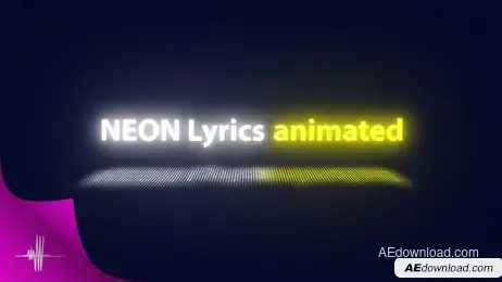 Neon Lyrics Animated Freebies template preview