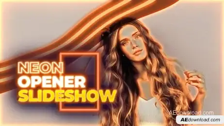 Neon Opener Slideshow Freebies template preview