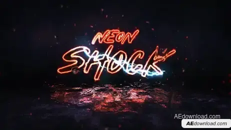 Neon Shock Title/Logo Reveal Freebies template preview