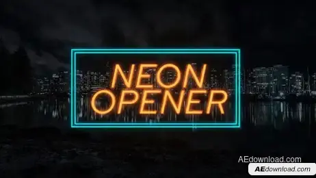 Neon Titles Opener Freebies template preview