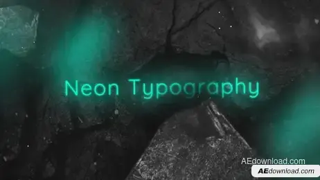 Neon Typography Freebies template preview