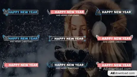 New Year Lower Thirds Freebies template preview