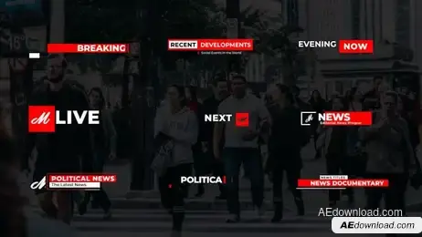 News Text Titles Freebies template preview