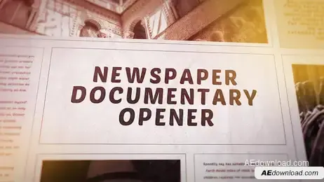 Newspaper Documentary Opener Freebies template preview