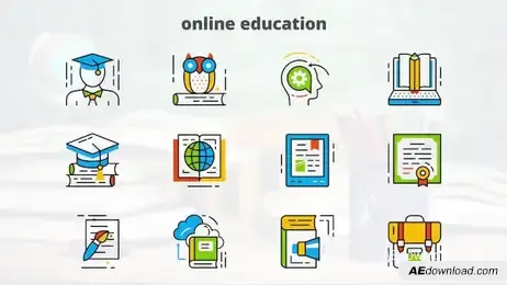 Online Education - Flat Animated Icons Freebies template preview
