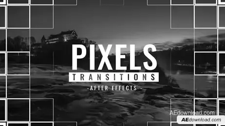 Pixels Transitions Freebies template preview
