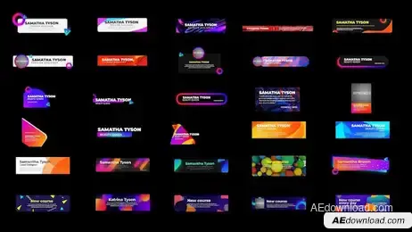 Pop Lower Thirds Freebies template preview