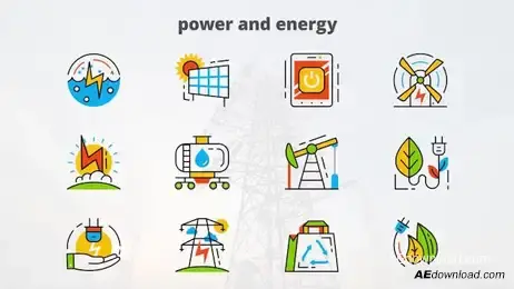 Power and Energy - Flat Animated Icons Freebies template preview