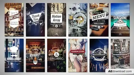 Retro Instagram Stories Freebies template preview