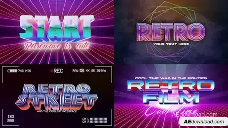 Retro Wave Logo Pack 3 Freebies template preview